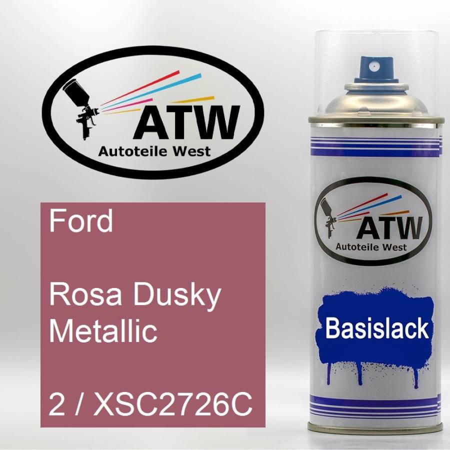 Ford, Rosa Dusky Metallic, 2 / XSC2726C: 400ml Sprühdose, von ATW Autoteile West.